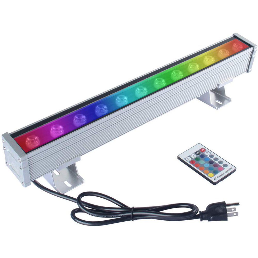 RF Remote RGB Color Changing LED Linear Wall Washer Lights